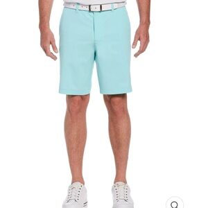 NWT PGA Tour Golf shorts baby blue performance fabric Aruba Heather comfort 9”